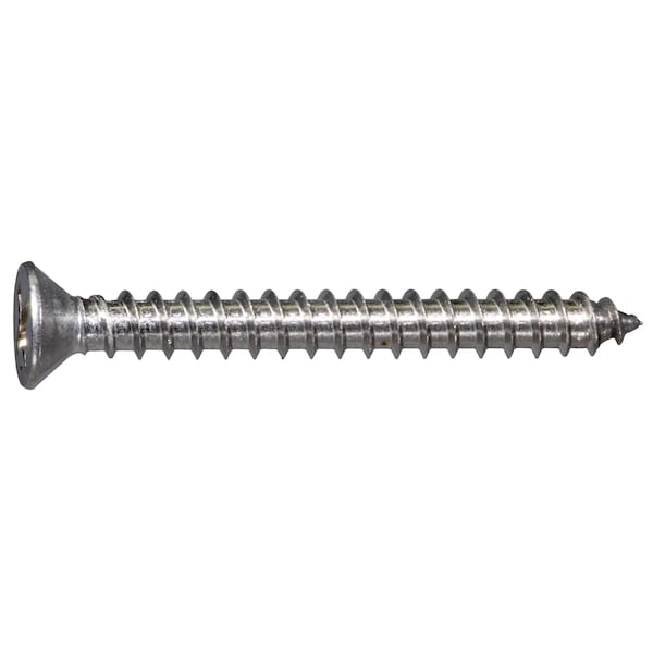 Midwest Fastener Sheet Metal Screw, #12 x 2 in, 316 Stainless Steel Flat Head Phillips Drive, 6 PK 932318 - main